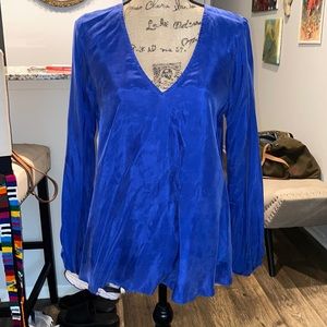 Lavender brown long sleeve blouse